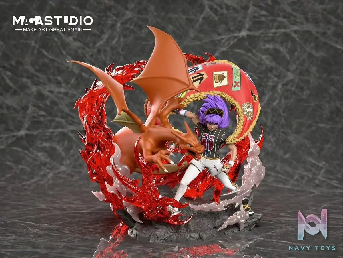 MAGA Studio - Pokémon League Champion Series 1 Galar Region Pokémon Champion Leon resin statue Navy Toys anime figure