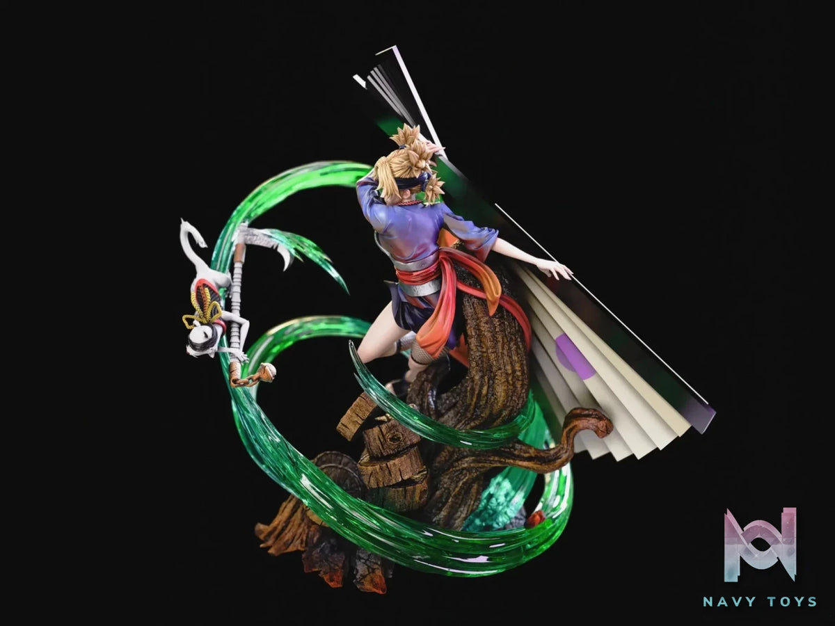 Konoha Studio - Naruto Beautiful Girl Light Sculpture Series 001 Temari - Temari+kamaitachi resin statue Navy Toys anime figure