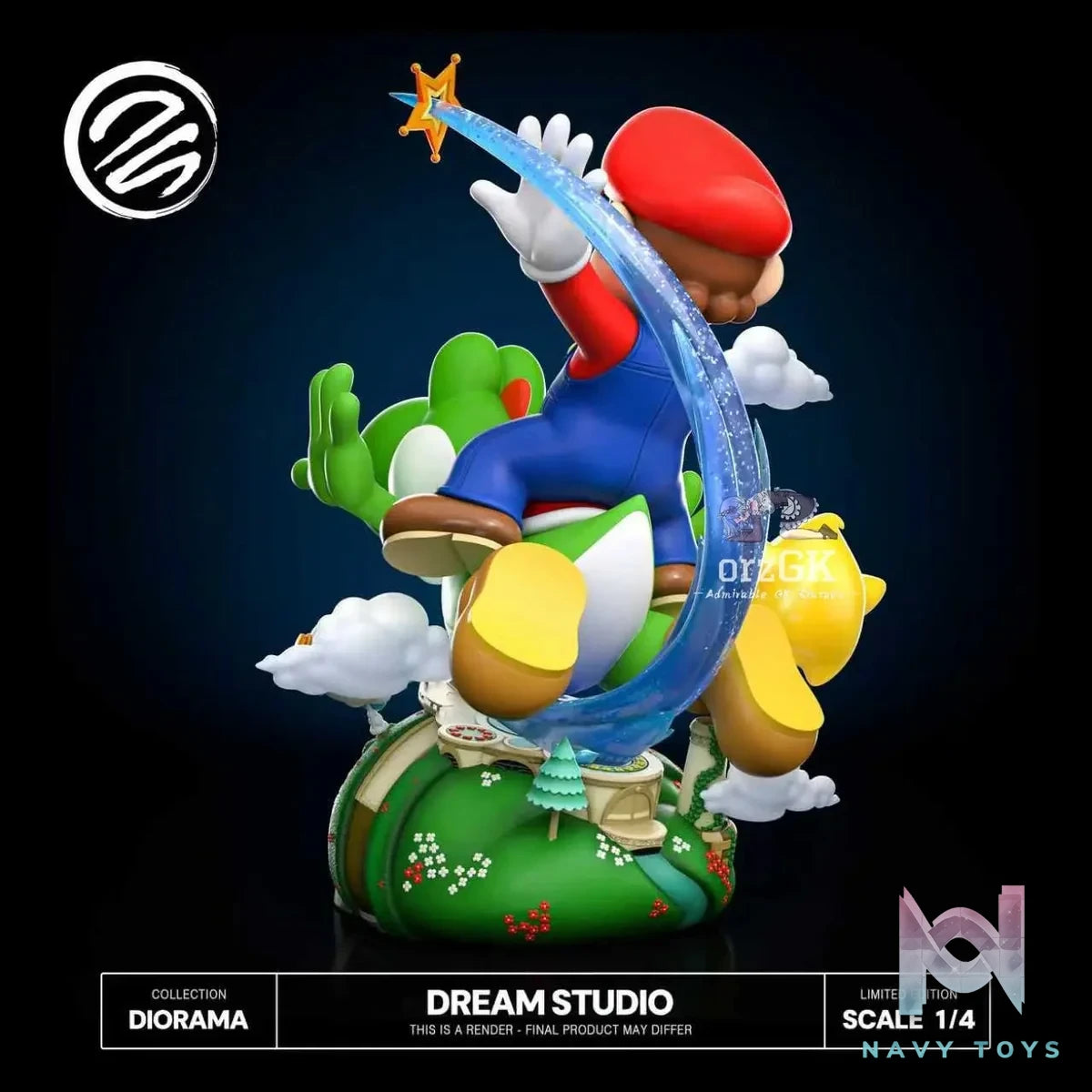 Mario X Yoshi Super Mario Galaxy 2 - Dream Studio resin statue Navy Toys anime figure
