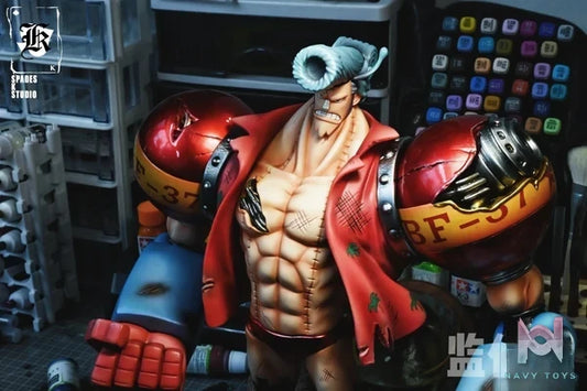 SPADES K Studio - One Piece Battle Damaged Franky resin statue Navy Toys anime figure