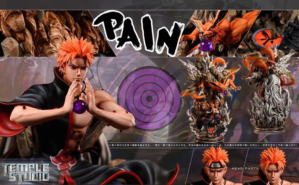Pain Akatsuki & Kurama - Naruto - Temple Studio resin statue temple studio anime figure