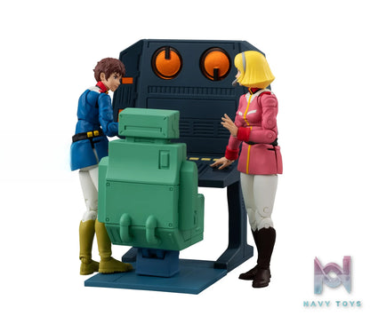 Megahouse – G.M.G. COLLECTION EX Mobile Suit Gundam White Base Bridge Communications Officer Desk Set (Licensed)