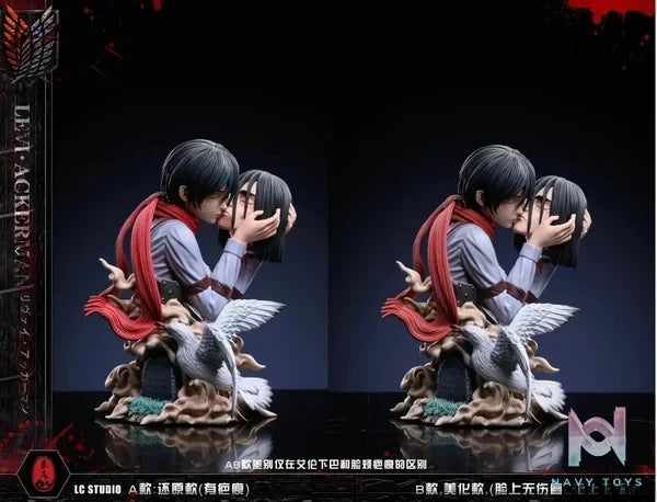 LC Studio - Attack on Titan 8 Kiss of Death Mikasa Holding the Head resin statue Navy Toys anime figure