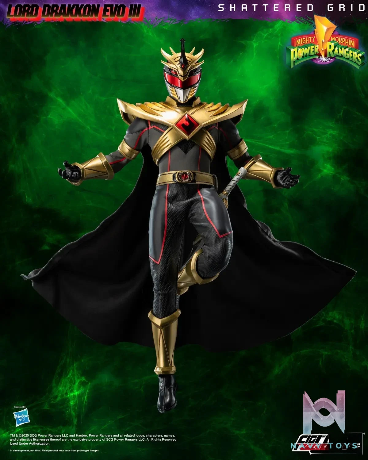Threezero – Mighty Morphin Power Rangers: Shattered Grid FigZero 1/6 Lord Drakkon Evo III 3Z10260W0 (Licensed)