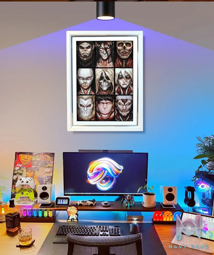 KALA HOME Studio – Attack on Titan Multiple Characters #04 Titan 3D Decorative Painting Attack on Titan
