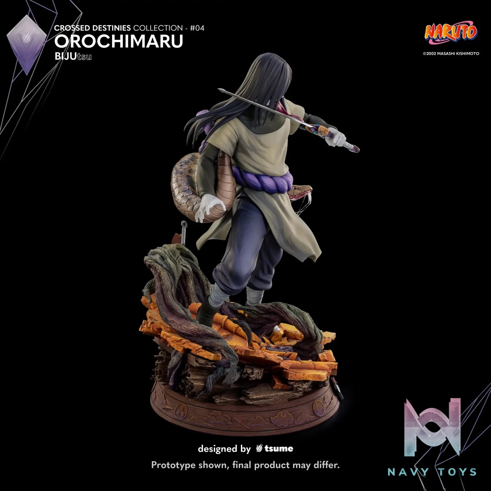 TSUME Studio - Naruto Orochimaru BIJUtsu (Licensed) resin statue Navy Toys anime figure