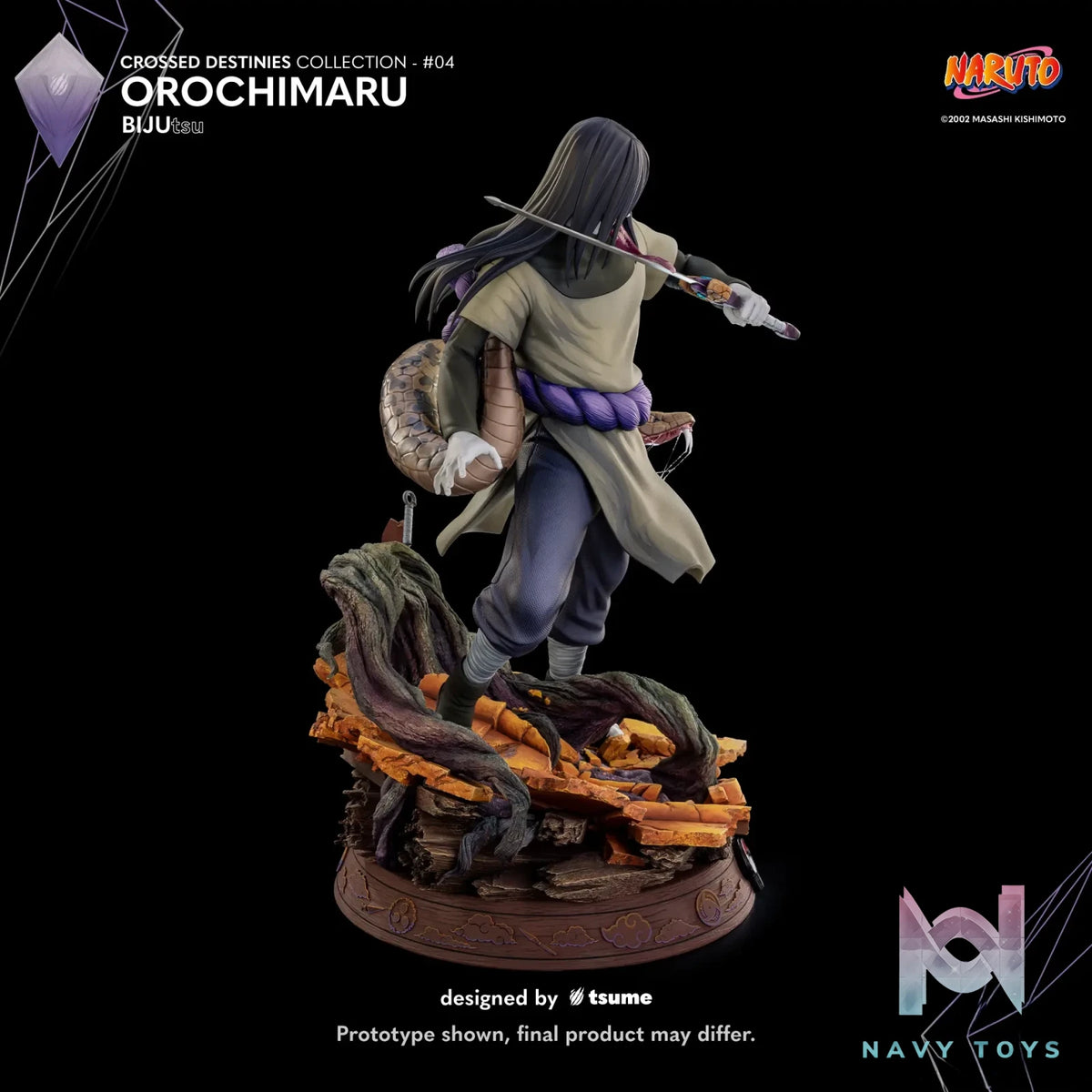TSUME Studio - Naruto Orochimaru BIJUtsu (Licensed) resin statue Navy Toys anime figure