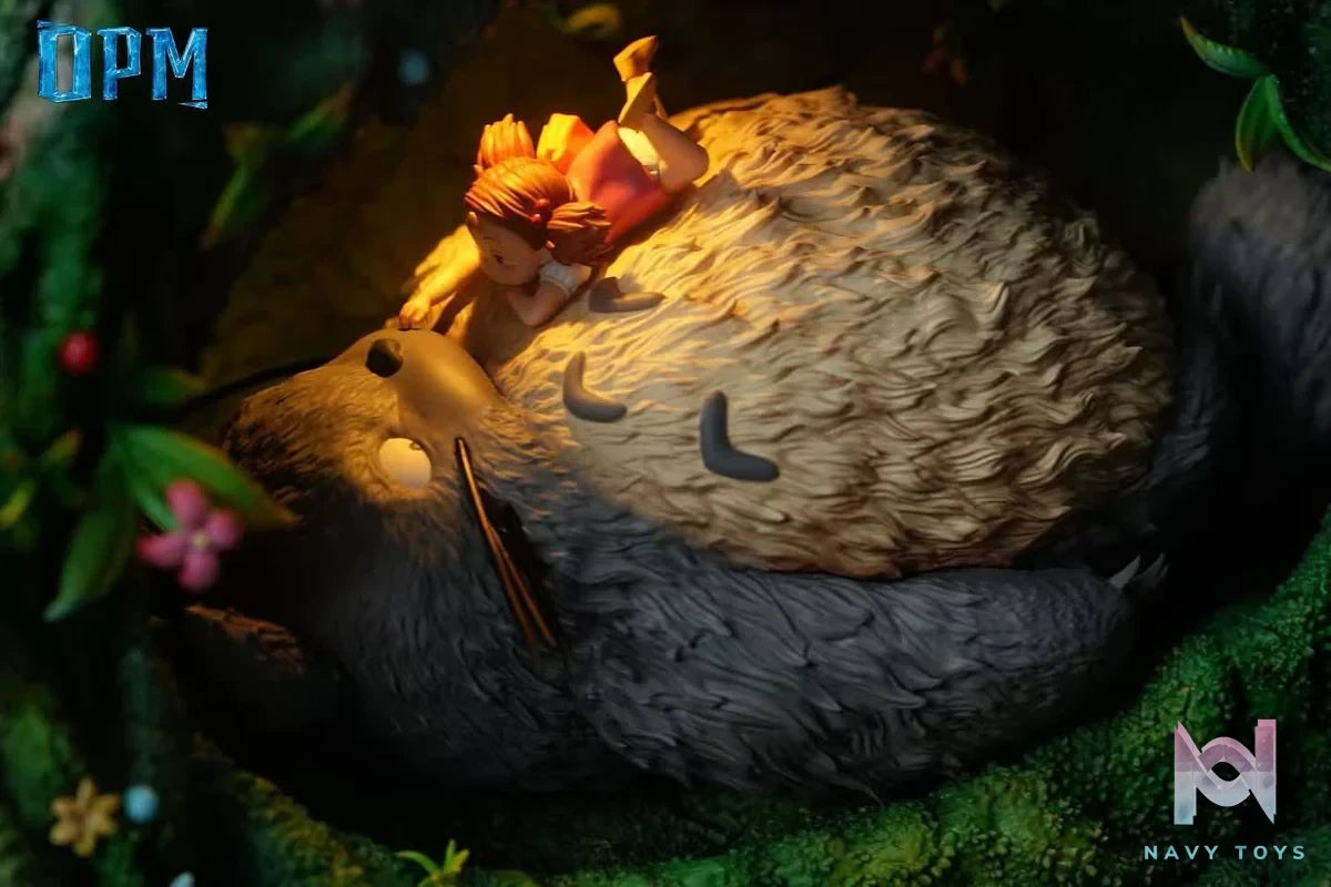 Totoro in the tree hole resin statue opm studio anime figure