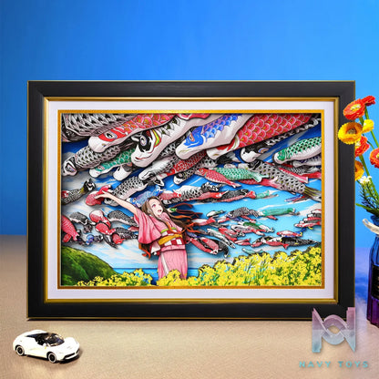 Yu Zhi Jiang Studio – Nezuko Kamado 3D Decorative Painting Demon Slayer