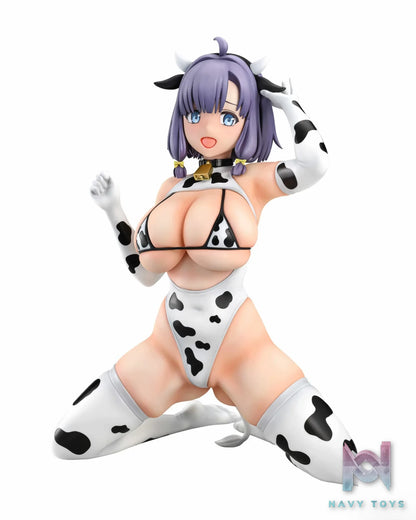 Q-six – Nukitashi THE ANIMATION Misaki Hotori Cow Pattern Costume 1/5 Complete Figure (Licensed)