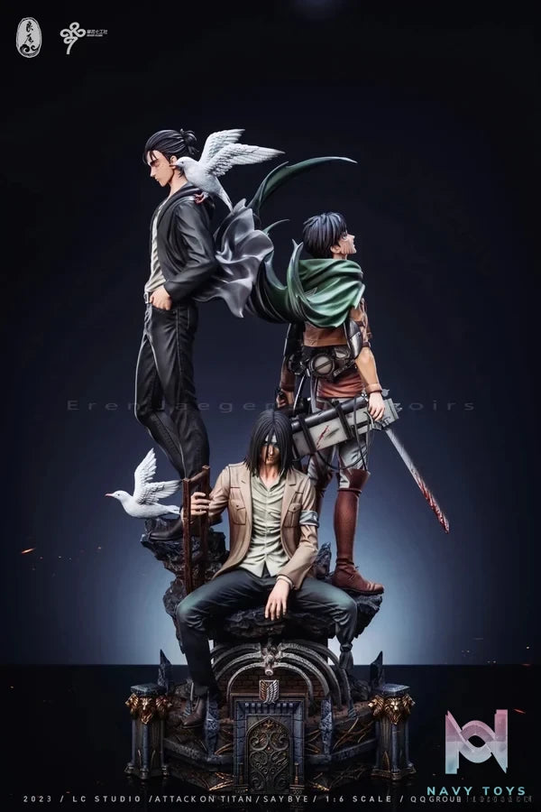 LC Studio - Attack on Titan Memories of Eren resin statue Navy Toys anime figure