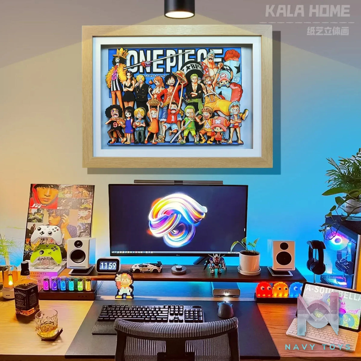 KALA HOME Studio – One Piece Multiple Characters #02 3D Decorative Painting One Piece