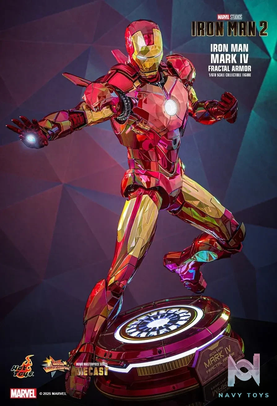 Hottoys – Marvel Iron Man 2 Iron Man Mark IV (Fractal Armor) 1/6th scale Collectible Figure MMS792D70 (Licensed)