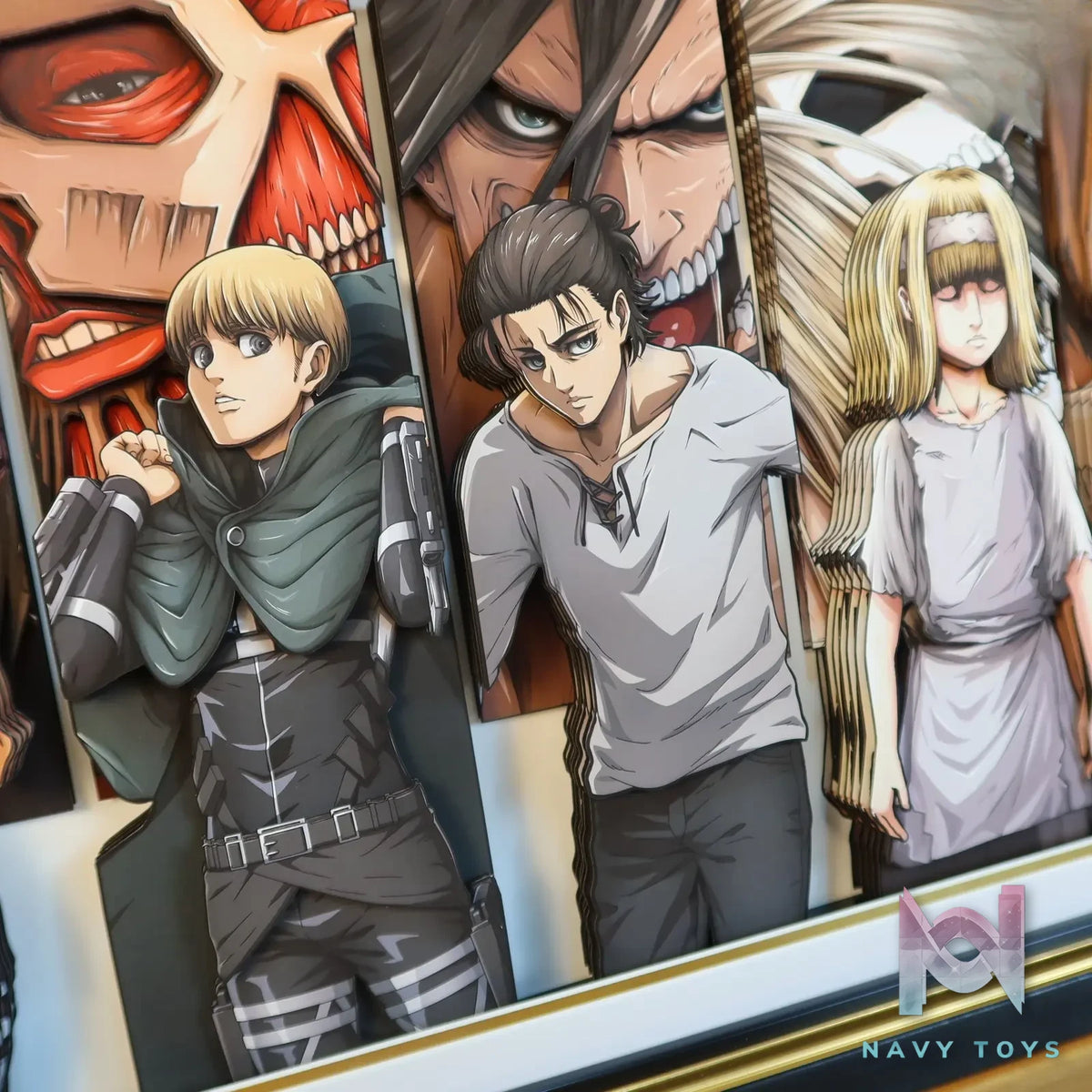 KALA HOME Studio – Attack on Titan Multiple Characters #02 Titan 3D Decorative Painting Attack on Titan