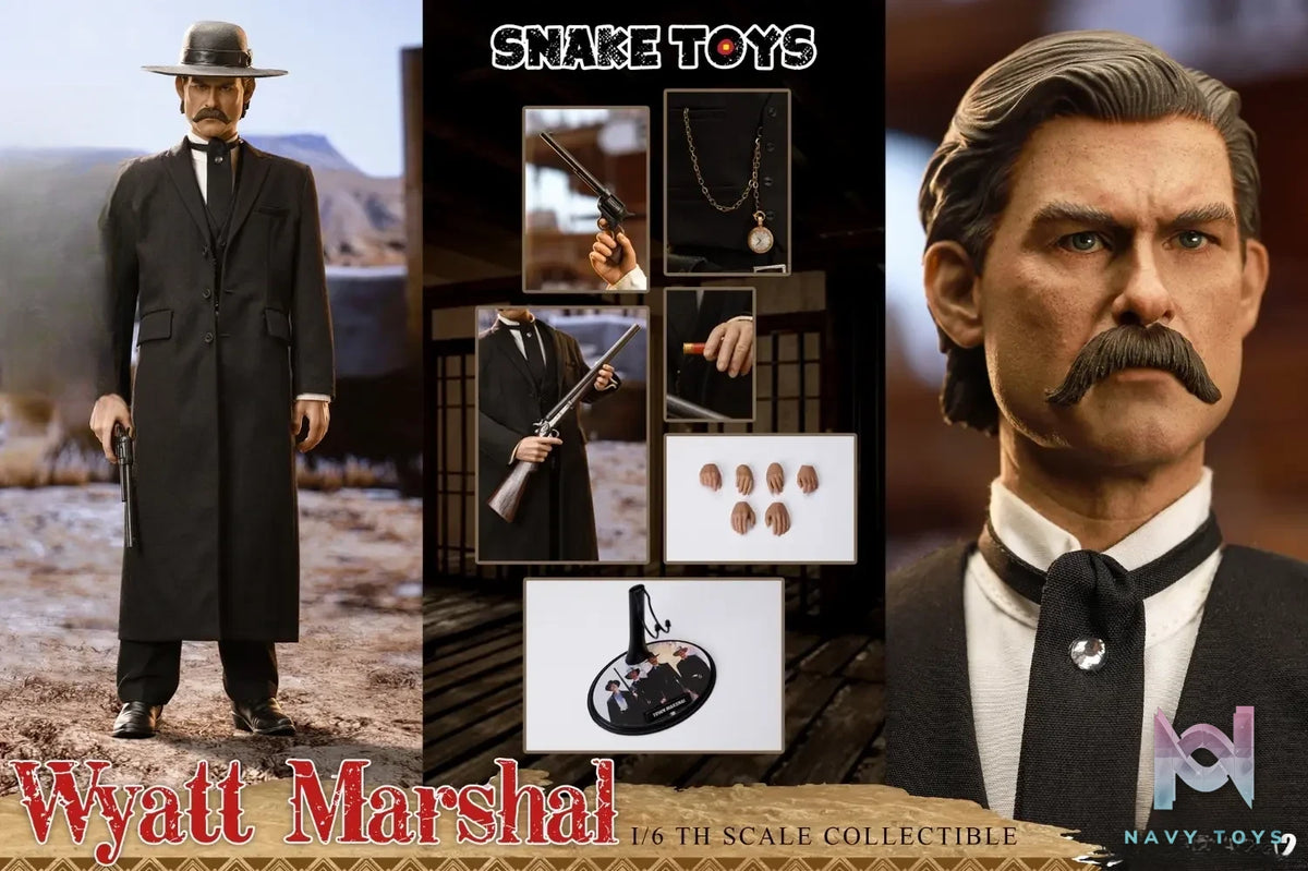 SNAKE TOYS Studio – 1/6 Collectible Figure Classic Series Western Cowboy TOMBSTONE Wyatt Marshal Deluxe Edition SCB02 (Licensed)