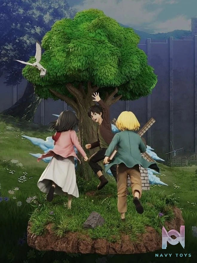Eren & Mikasa & Armin - Attack On Titan - Freedom Studio resin statue freedom studio anime figure