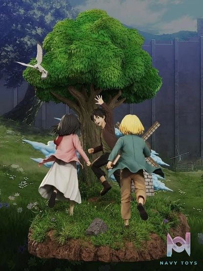 Eren & Mikasa & Armin - Attack On Titan - Freedom Studio resin statue freedom studio anime figure