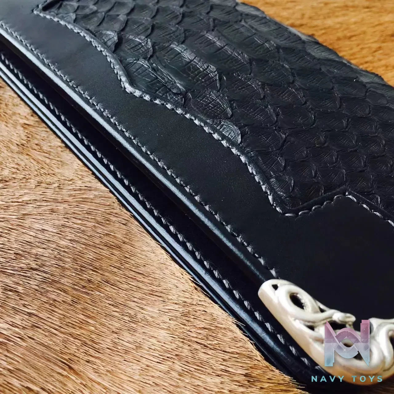Raven Studio (silver jewelry) – Tochigi Leather Patchwork Python Skin Long Wallet Original