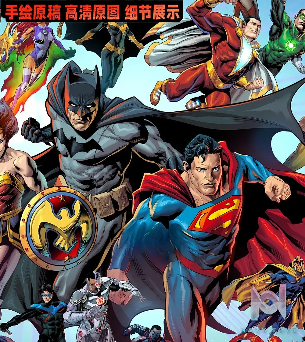 KALA HOME Studio – DC Comics Multiple Characters 3D Decorative Painting DC Comics