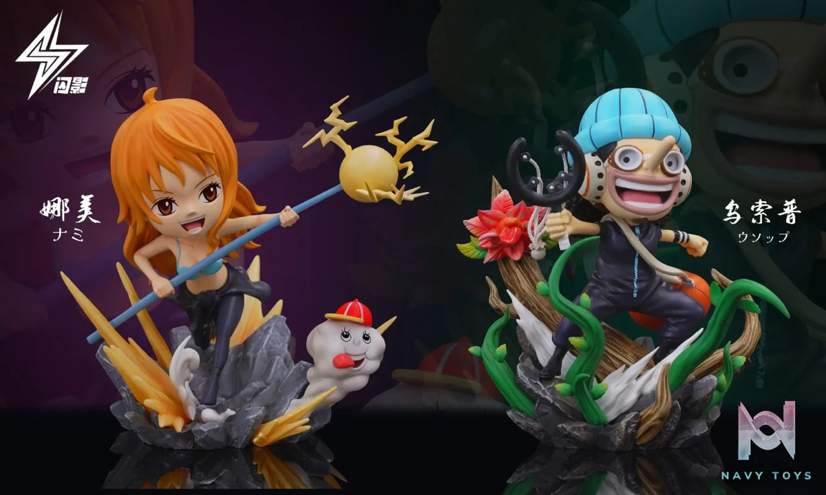 Shan Ying Studio – One Piece Nami and Usopp in leather and straw hats