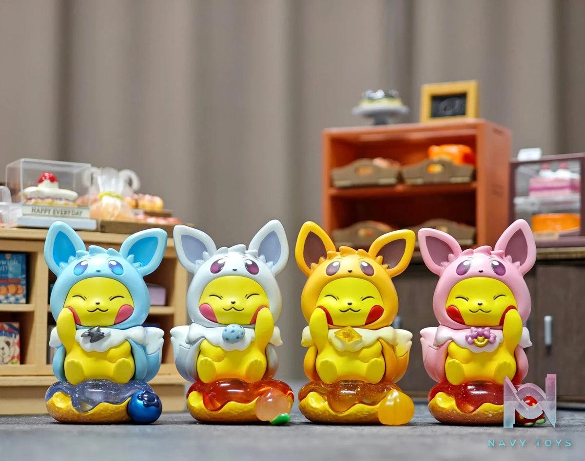 Qing Niao Studio – Plain Glitter Eevee Family Pikachu Costume Set, Arcanine Costume Set Pokémon