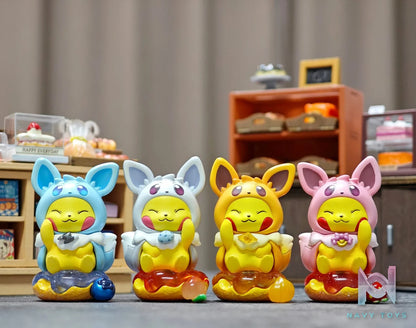 Qing Niao Studio – Plain Glitter Eevee Family Pikachu Costume Set, Arcanine Costume Set Pokémon