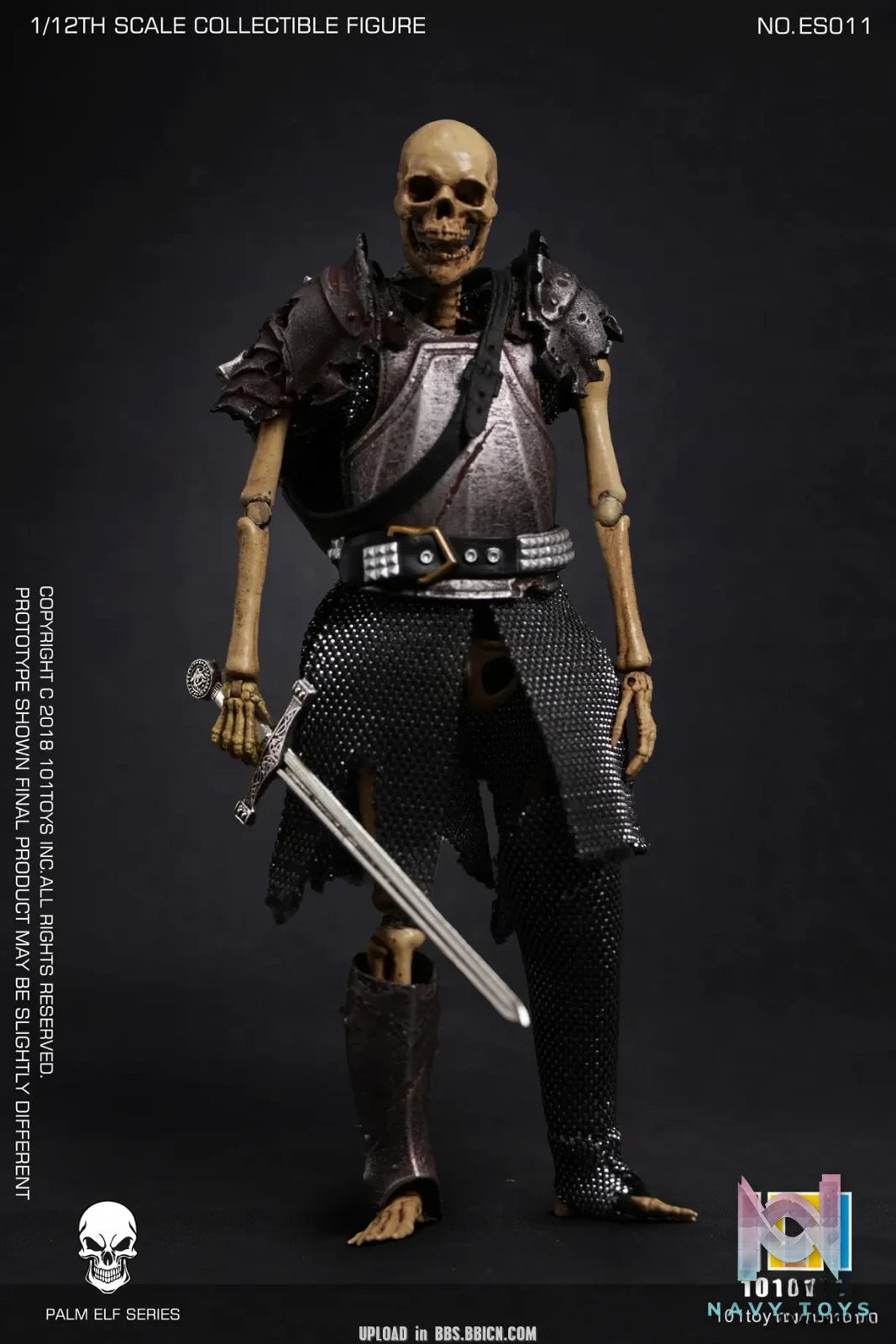 101Toys – Original 1/12 NO.ES010 PALM ELF SERIES- Skeleton Medieval Knight (Licensed)