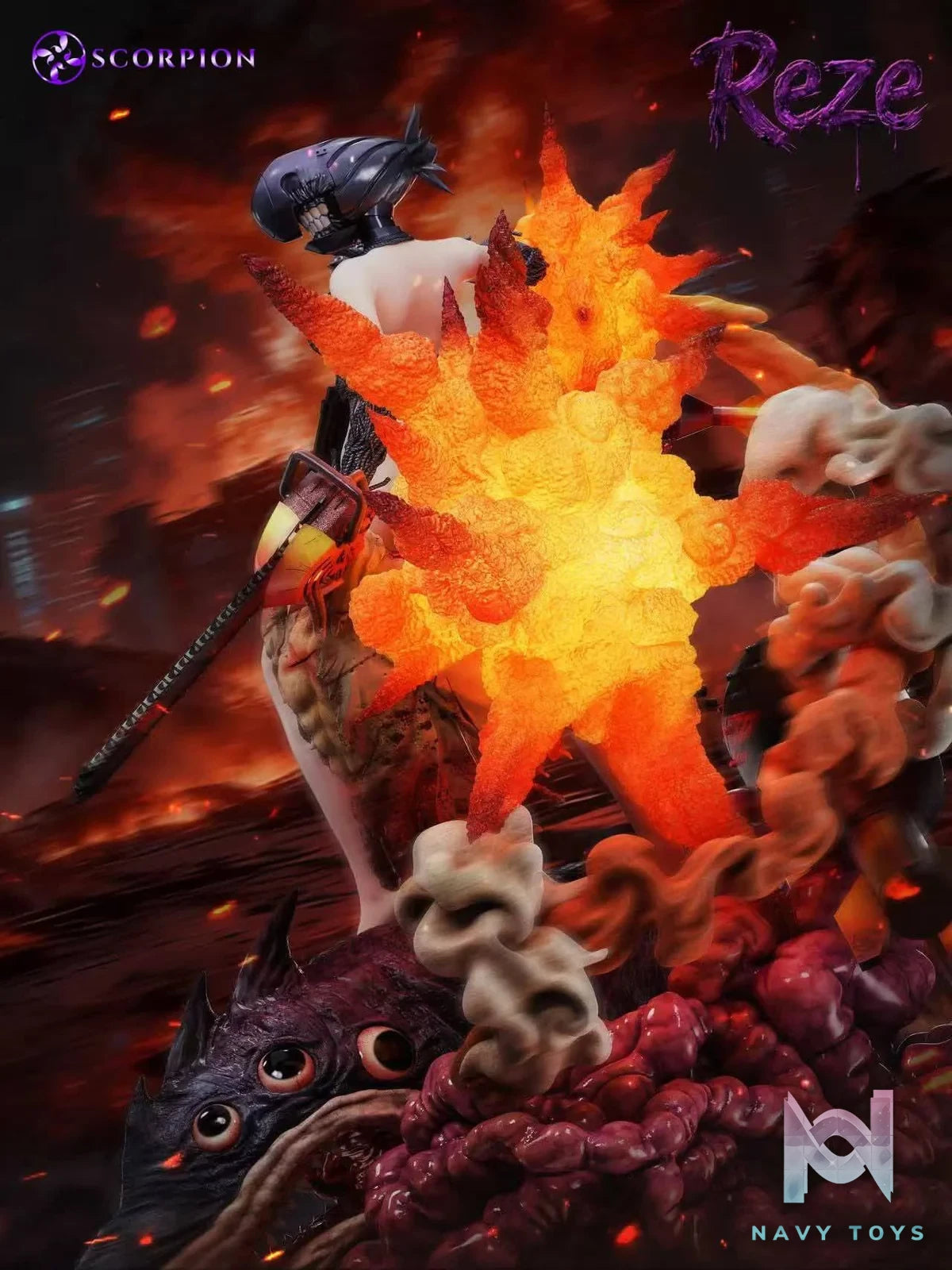 Reze Bomb Devil resin statue Scorpion Studio anime figure