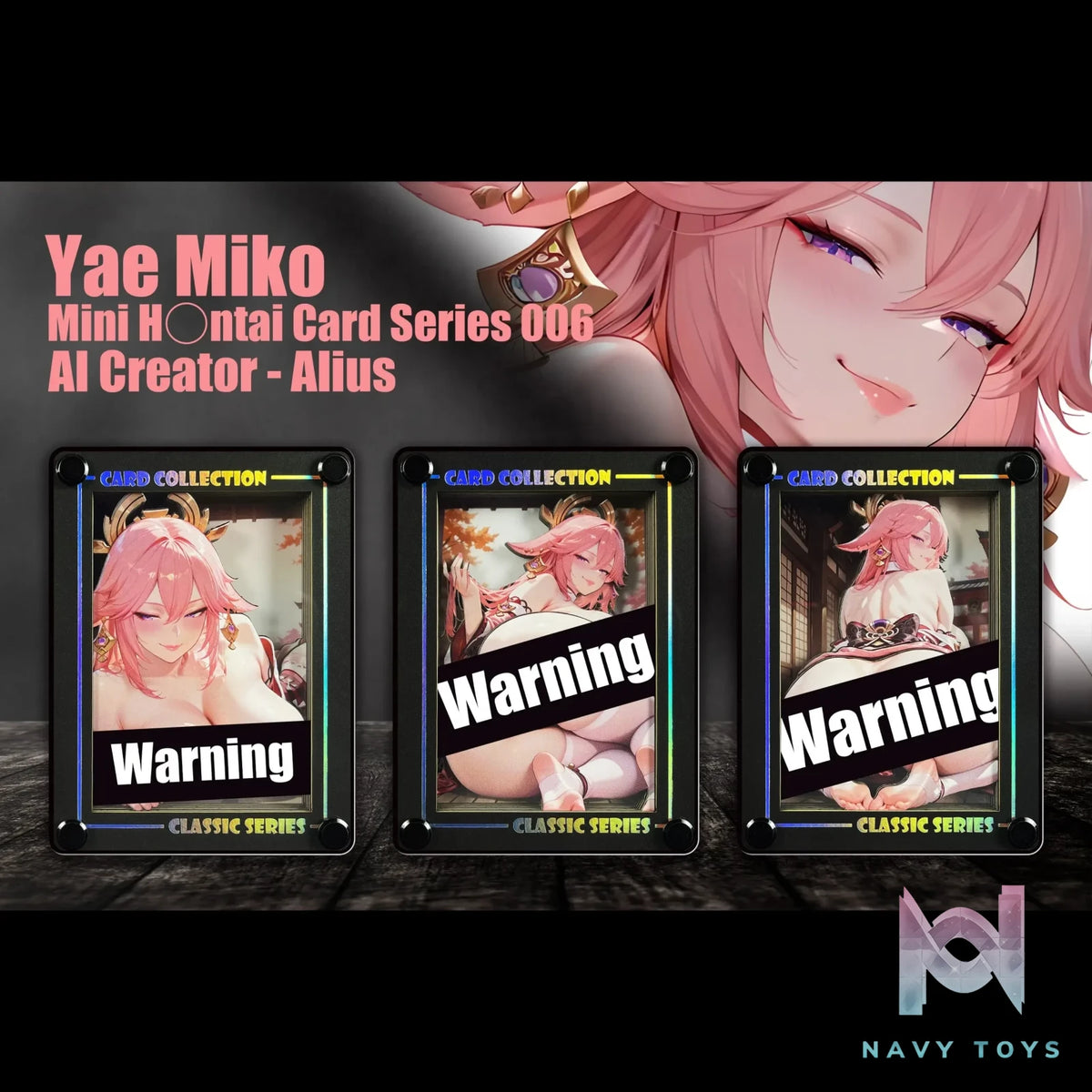 B&W Studio – Mini AI Creator Series Desktop Decorative Card #06 Yae Miko Genshin Impact