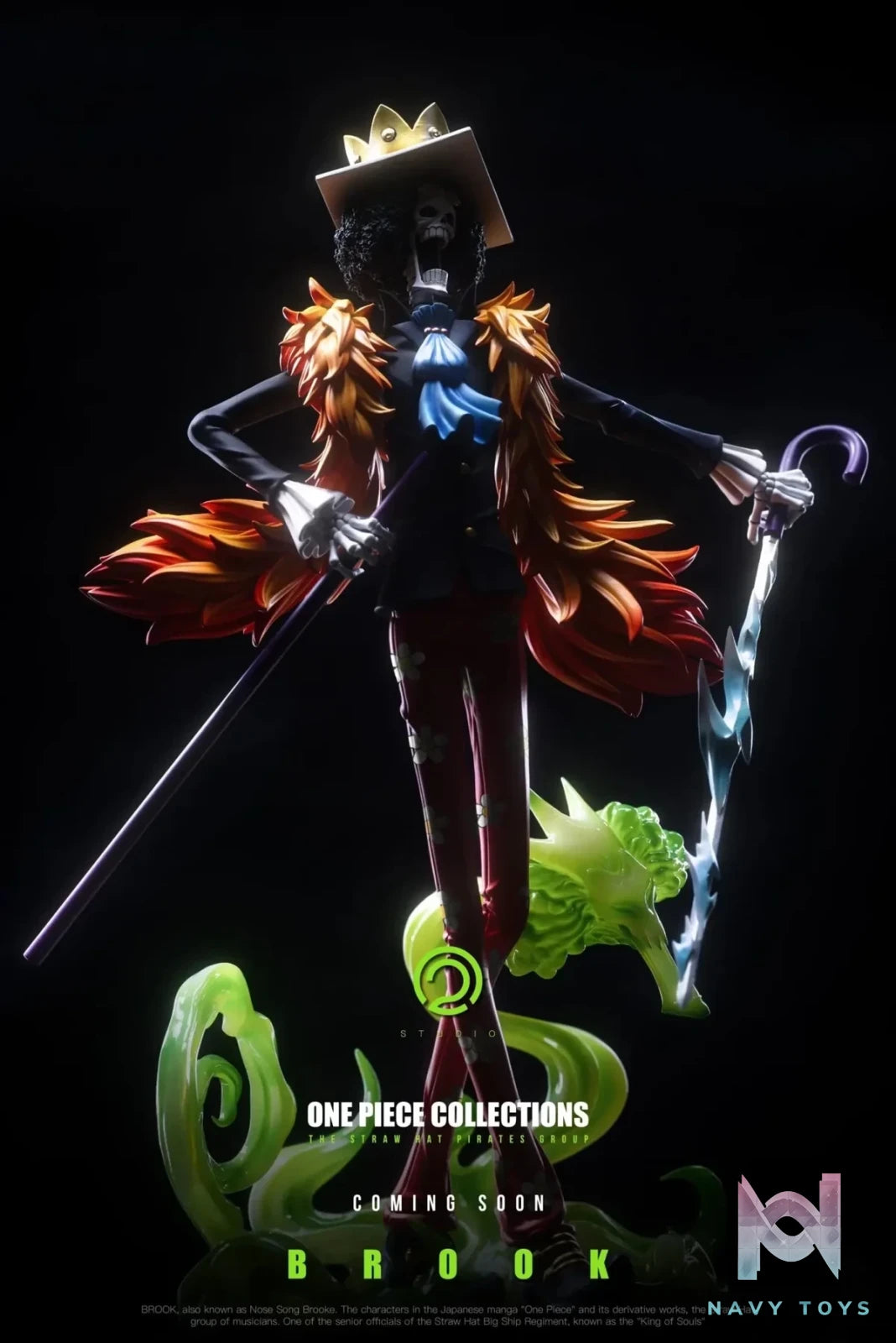 C2 Studio - One Piece Straw Hat Pirates 5 Brook resin statue Navy Toys anime figure