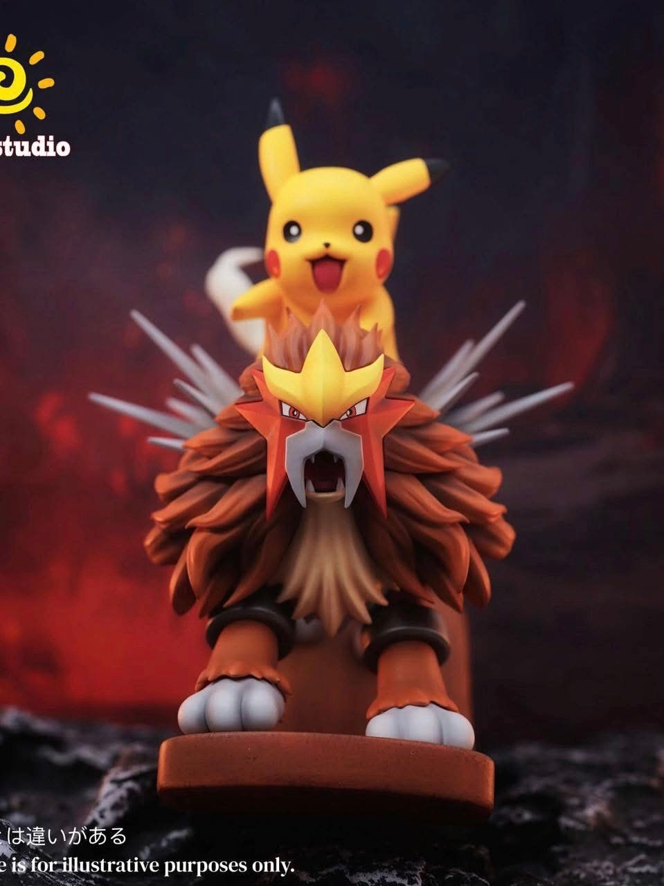 Pikachu & Entei - Pokemon - Sun Studio resin statue Sun Studio anime figure