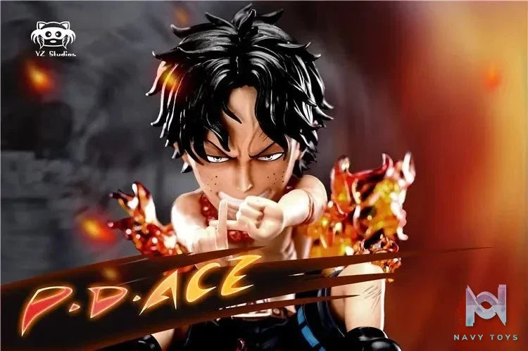 Yz Studio - One Piece Whitebeard Pirates 2nd Division Commander Portgas D. Ace resin statue Navy Toys anime figure
