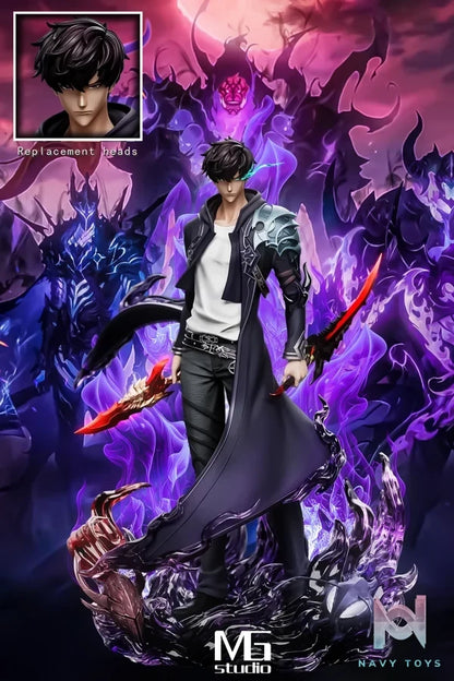 MG Studio - Solo Leveling Sung Jinwoo resin statue Navy Toys anime figure
