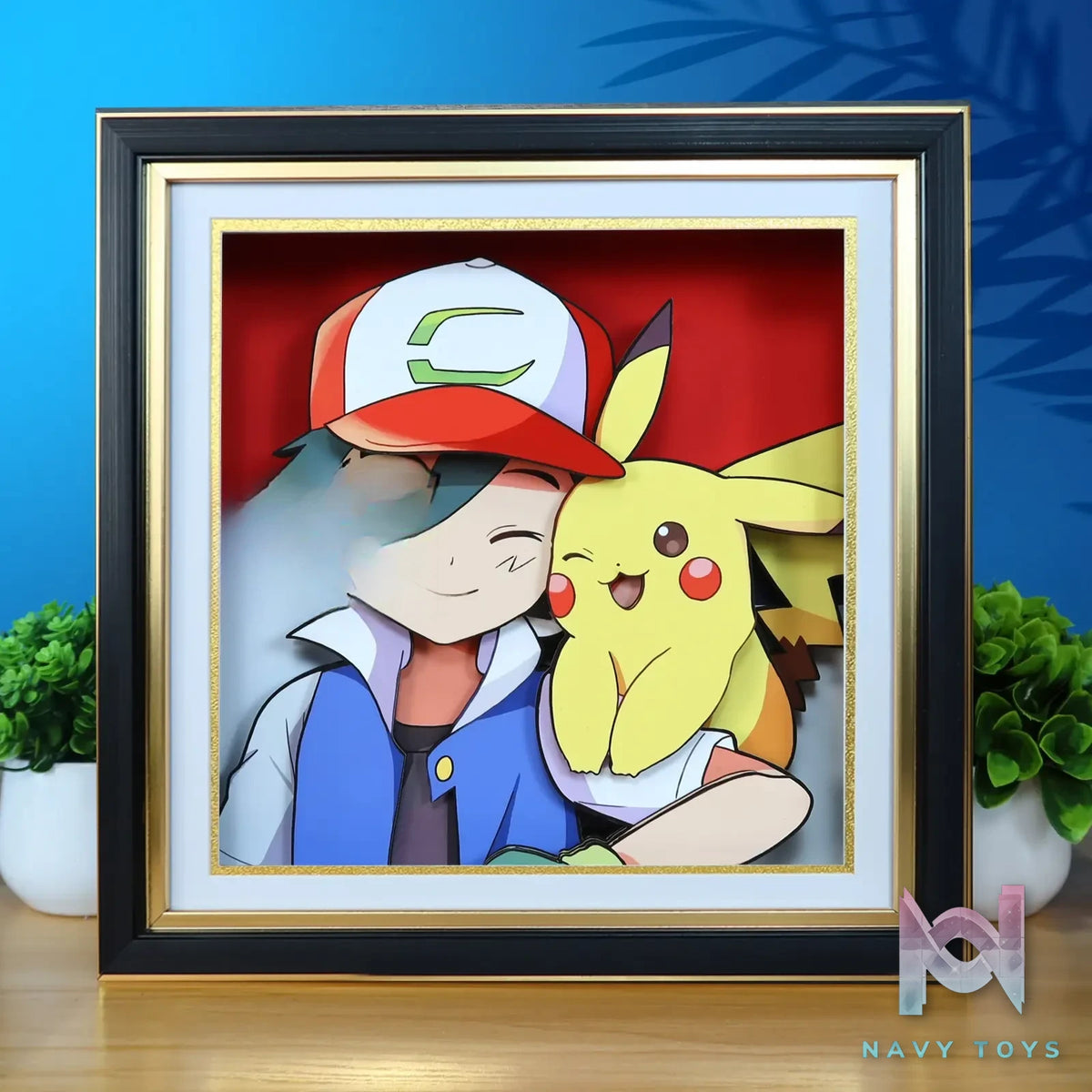 KALA HOME Studio – Ash Ketchum X Pikachu 3D Decorative Painting Pokémon