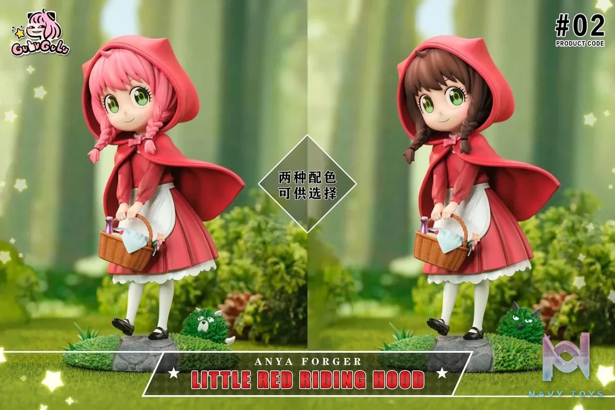 GuluGulu Studio - Spy x Family Fairy Tale Series 2 Anya cos Little Red Riding Hood resin statue Navy Toys anime figure