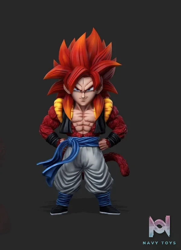 Power Studio - Dragon Ball Super Saiyan 4 Gogeta resin statue Navy Toys anime figure