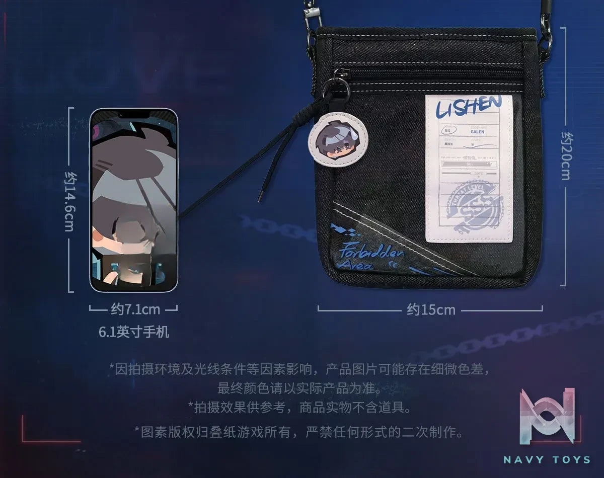 Paper Presented – Love and Deepspace Restricted Zone Series Denim Crossbody Bag (Licensed)