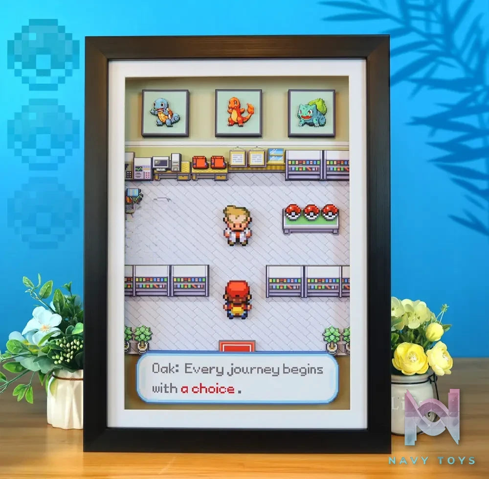 KALA HOME Studio – “A Choice” Pokémon FireRed/LeafGreen 3D Decorative Painting Pokémon