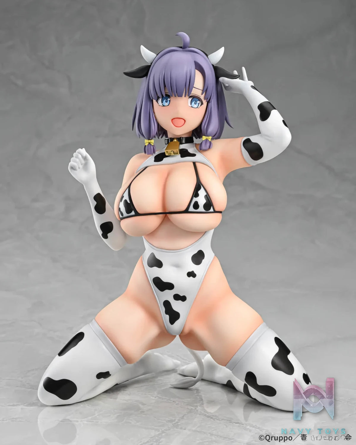 Q-six – Nukitashi THE ANIMATION Misaki Hotori Cow Pattern Costume 1/5 Complete Figure (Licensed)