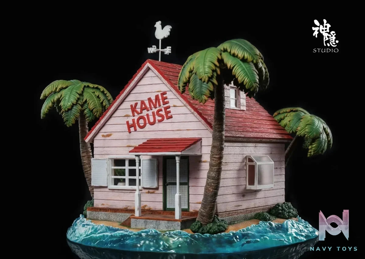 Shen Yin Studio - Dragon Ball Food Series Kame House is open for dinner Son Goku & Master Roshi & Launch & Kuririn resin statue Navy Toys anime figure