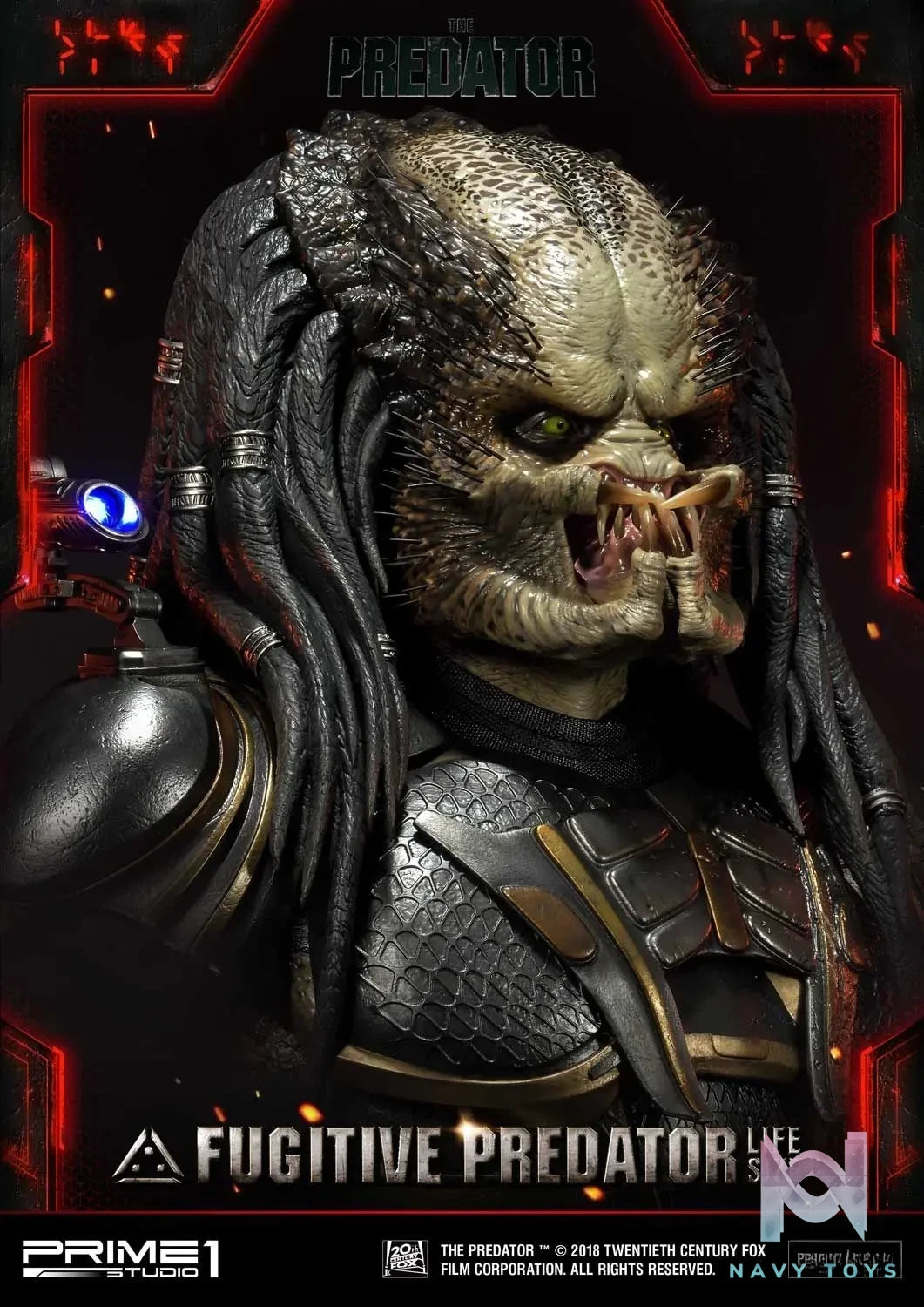 Prime 1 Studio – Life Size Bust The Predator (Film) Fugitive Predator LSTPR-01 LSTPR-01DX (Licensed)