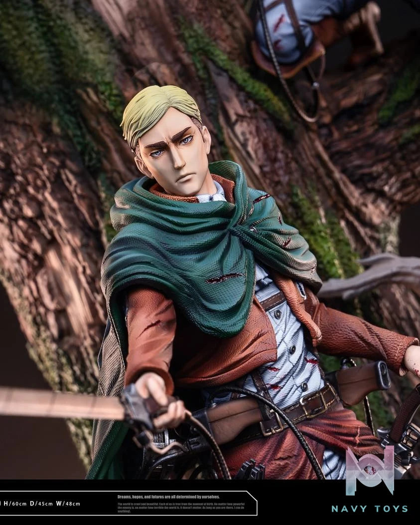 Levi Ackerman & Erwin Smith resin statue Hertz studio anime figure
