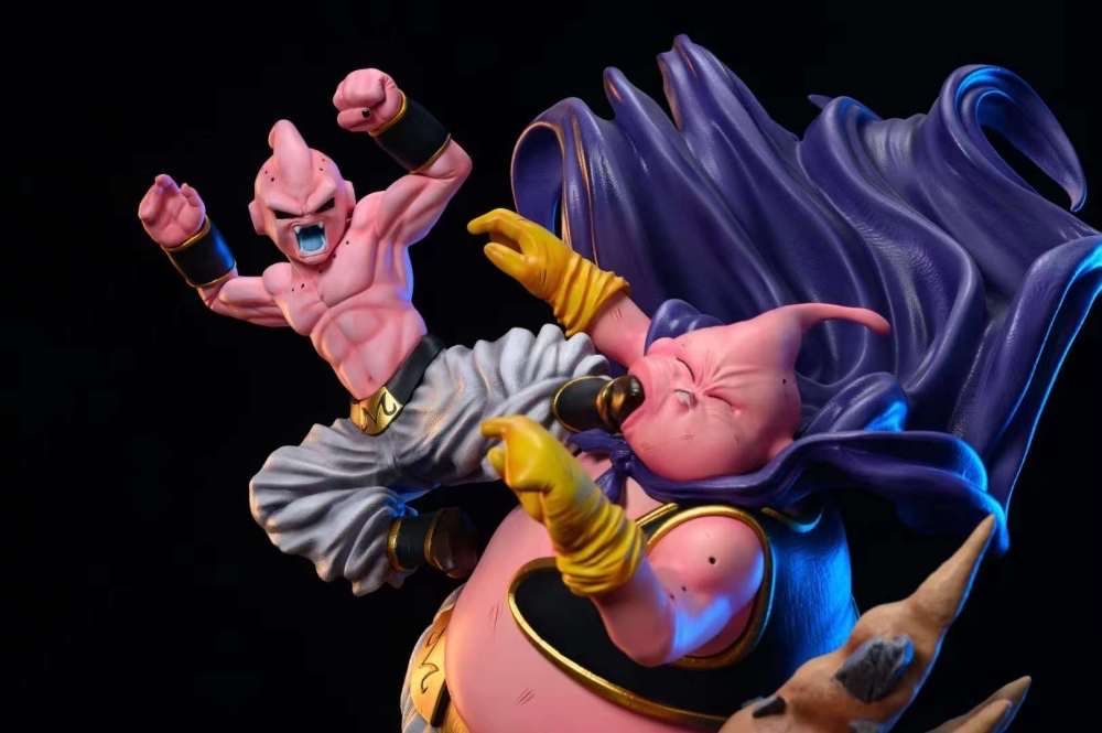 Fat Buu vs Little Buu resin statue NOAH Studio anime figure