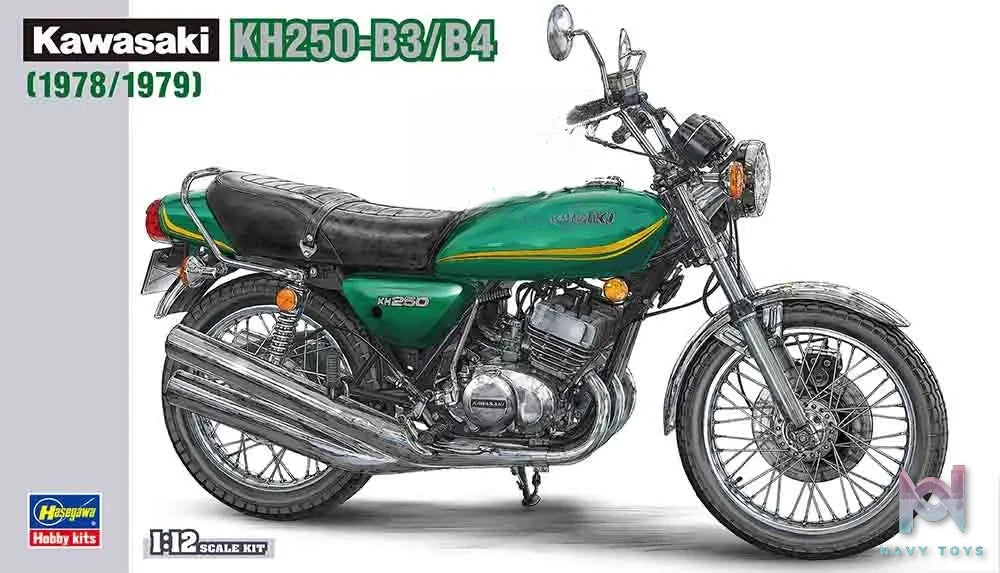 Hasegawa – 1/12 Kawasaki KH250-B3/B4 Plastic Model (Licensed)
