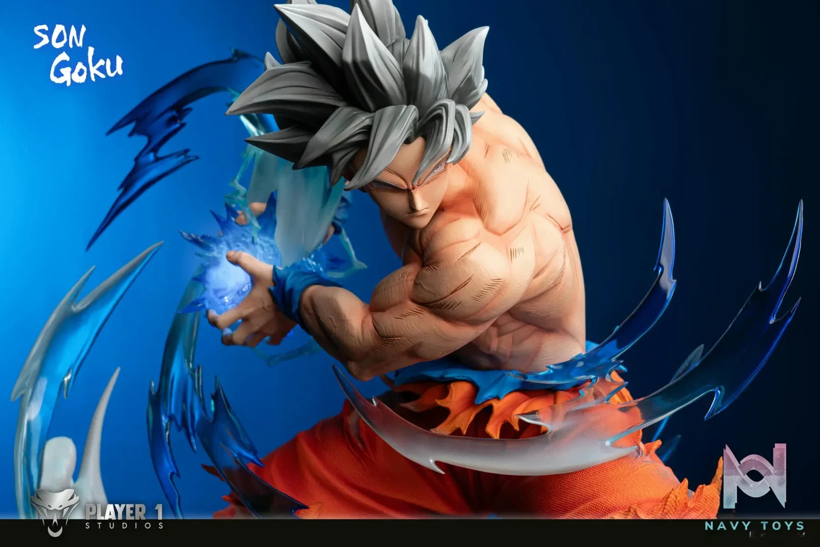Player 1 Studio - Dragon Ball Son Goku Master Ultra Instinct resin statue Navy Toys anime figure