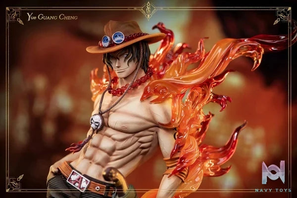 YUE GUANG CHENG Studio - One Piece Portgas D. Ace resin statue Navy Toys anime figure