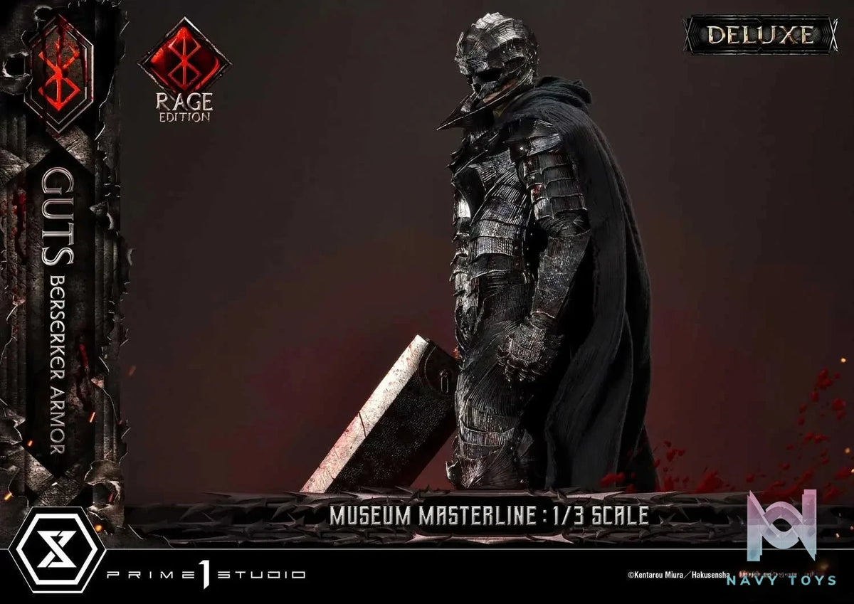 Museum Masterline Berserk Guts, Berserker Armor Rage Edition MMBR-03 MMBR-03DX MMBR-03DXS (Licensed) - Prime 1 Studio resin statue Navy Toys anime figure