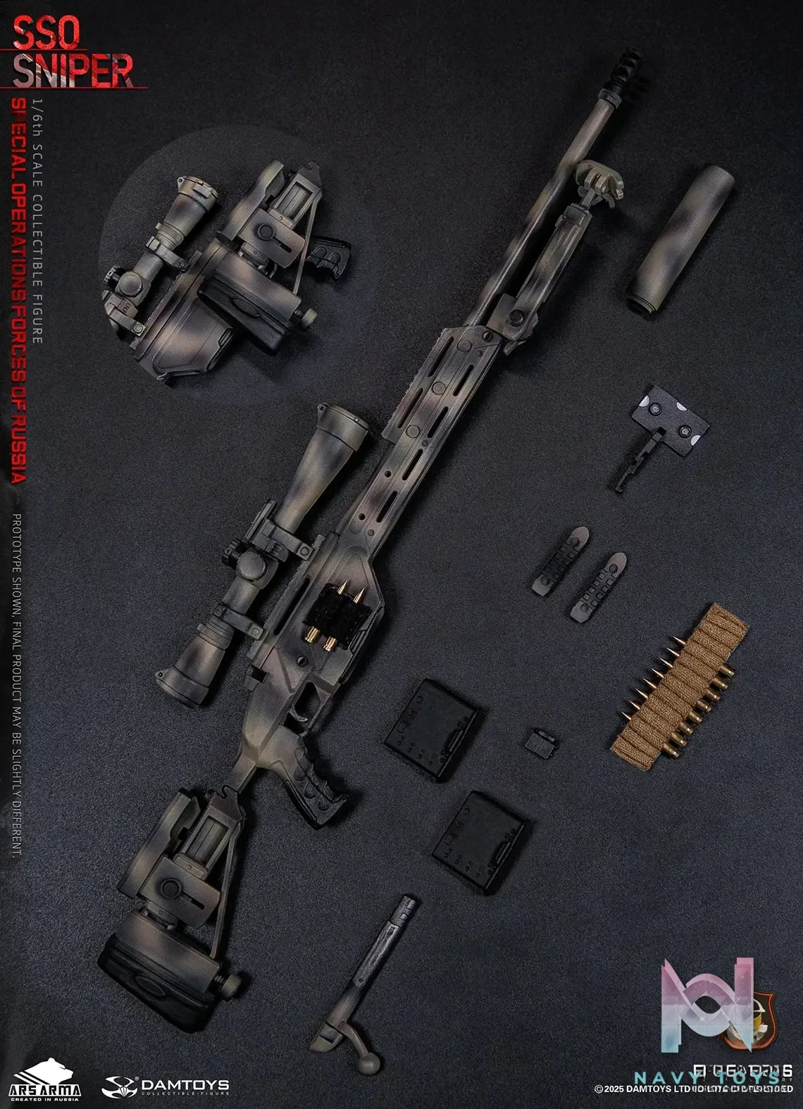 DAMTOYS – 1/6 Scale Russian Federation SSO Special Forces Sniper Item No. 78108 (Licensed)