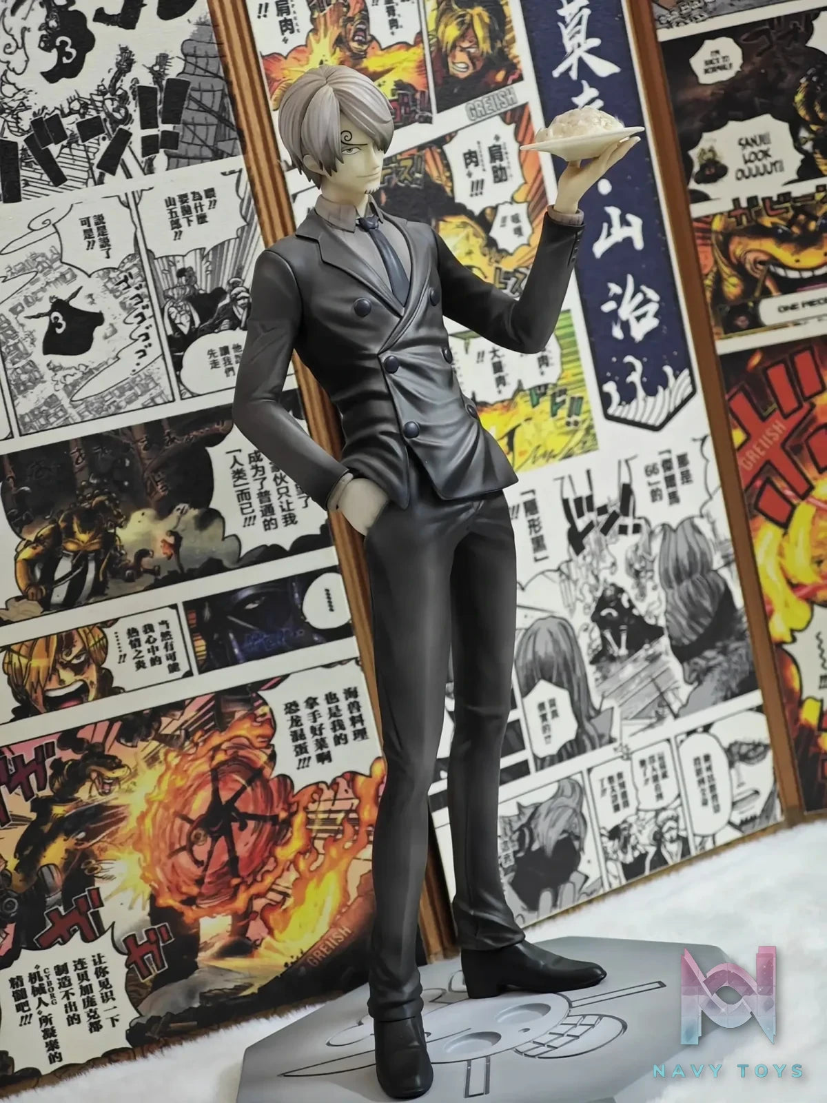 Shi Yi Studio - One Piece Sanji Different Color Version Nostalgic Comic Color resin statue Navy Toys anime figure
