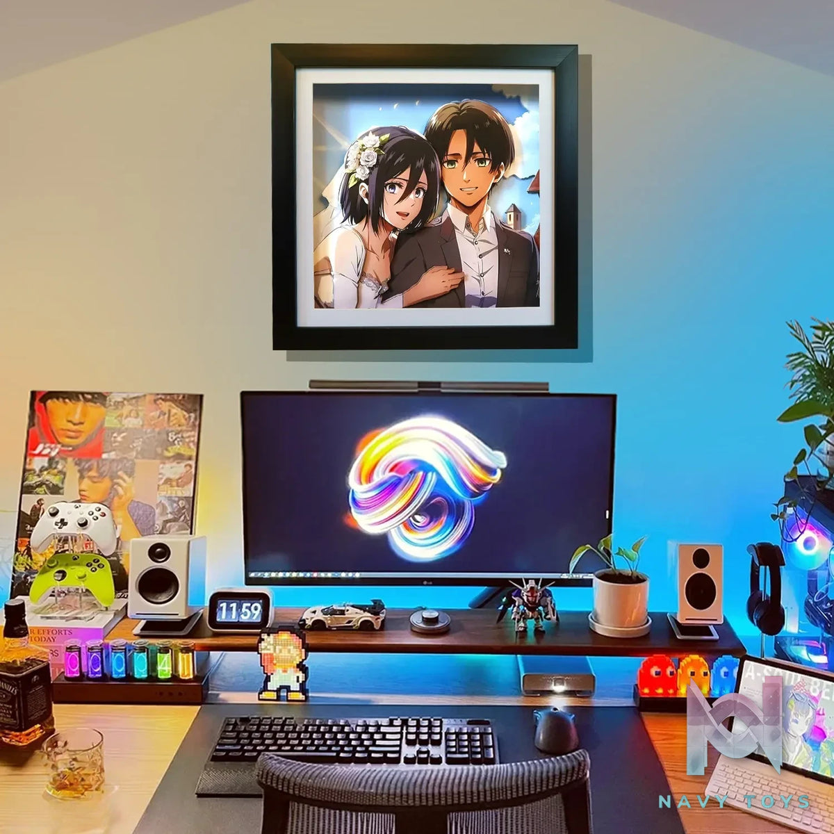 KALA HOME Studio – Eren X Mikasa Pre-wedding Photos 3D Decorative Painting Attack on Titan